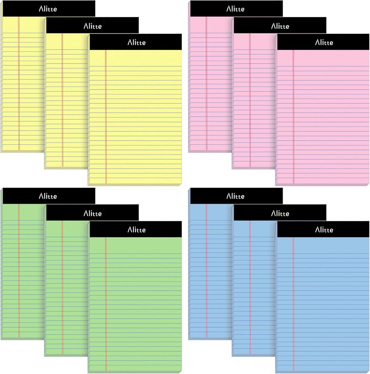 Notitieblokken - Blanco pads - Schrijven en noteren - Dik papier - 5x8 inch - Wit