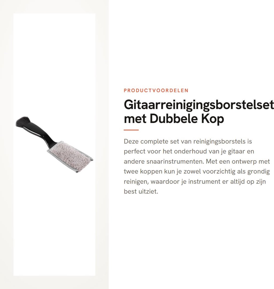 Dailygoods - Gitaarreinigingsborstelset met Dubbele Kop