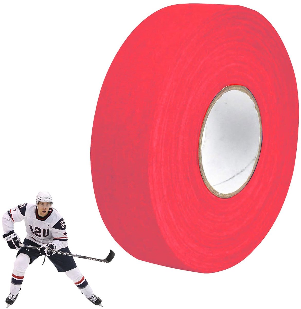 Dailygoods- Hockeysticktape Antislip - Zelfklevend - Sporttape - 25 m × 25 mm - Wit - Beschermt tegen slijtage