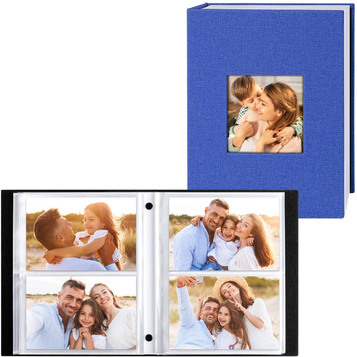 Dailygoods- Fotoalbum 200 Foto's - 10x15 cm - Linnen - 50 Bladen - Schokbestendig - Stofvrij - Elegant Ontwerp - Fotosboek