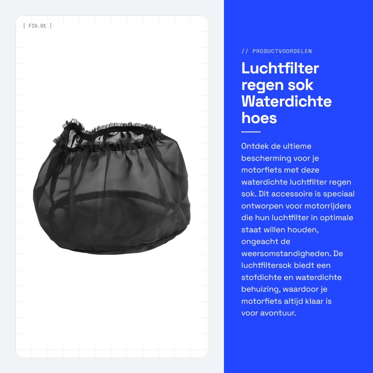 Dailygoods- Luchtfilter Sok - Waterdichte Bescherming - Stofdichte Hoes - Optimale Prestaties - Universele Toepassing - Bescherming tegen Vuil - Luchtfiltersok