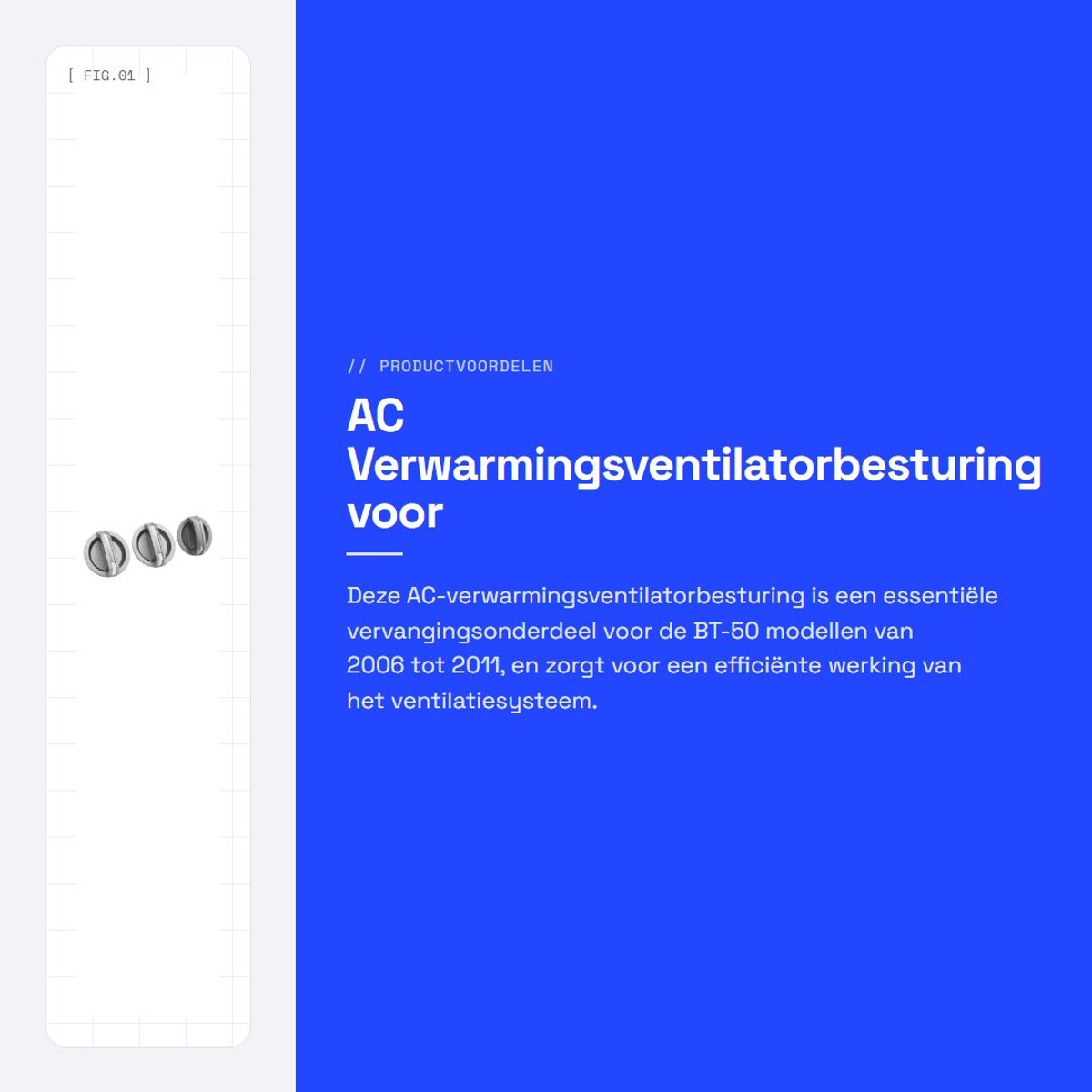 Dailygoods - AC Verwarmingsventilatorbesturing voor BT-50 2006-2011