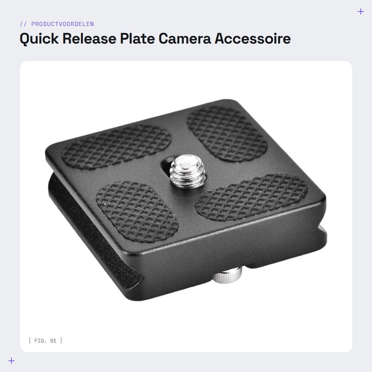 Dailygoods - Quick Release Plate - Camera Accessoire - Lichtgewicht en Sterk - 40/50/60/70/100 mm - Topkwaliteit