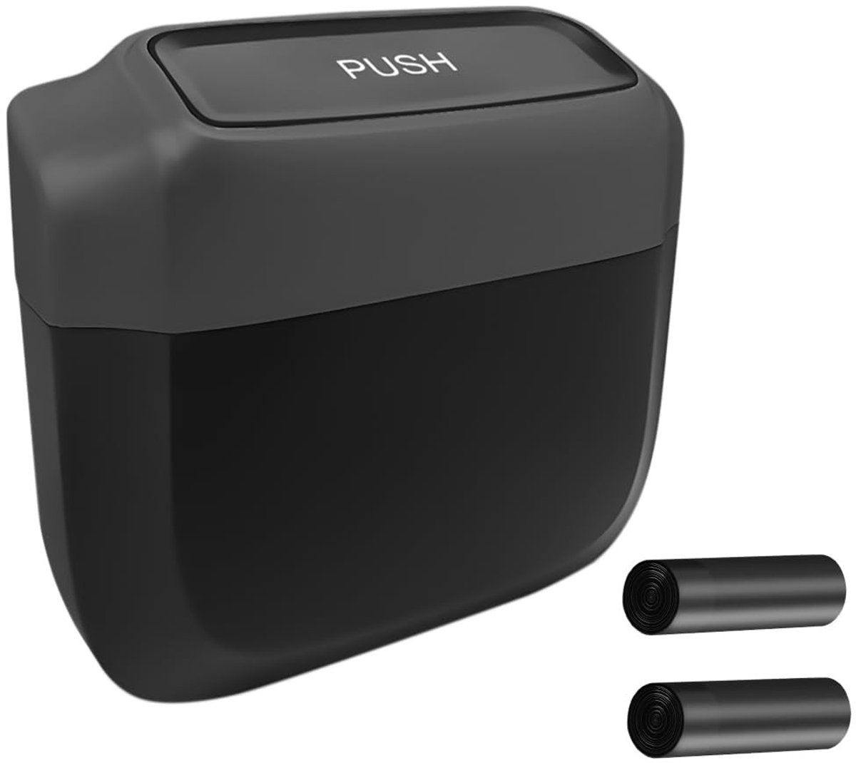 Dailygoods- Vuilnisbak Mini Auto - Waterdichte Draagbare Vuilnisbak - Hoogwaardig Plastic - Compact en Lichtgewicht - Automatisch Deksel - Geurloos en Duurzaam - Prullenbak