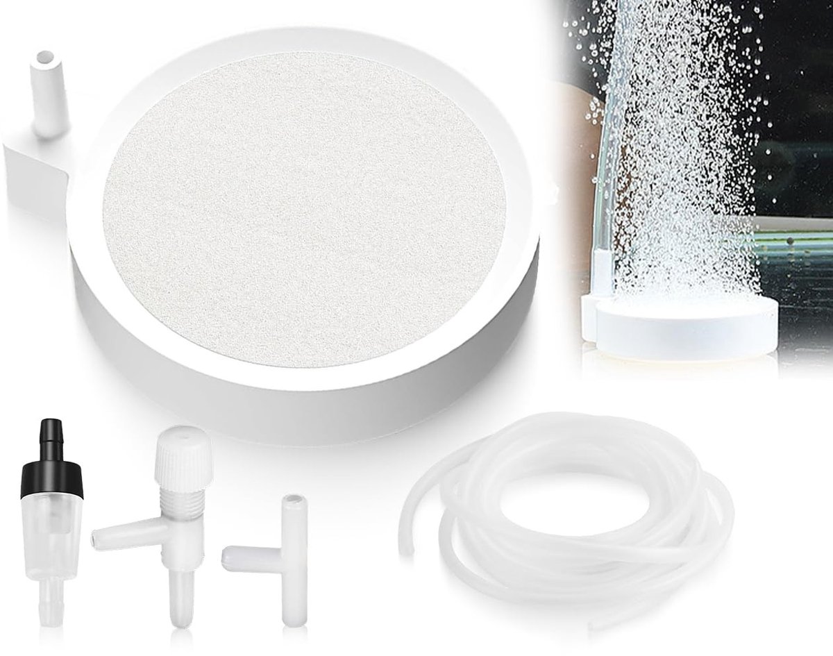 Dailygoods- Luchtsteenset Nano - Super Tiny Bubbles - Geruisloze Bubbelsteen - Diffuser voor Opgeloste Zuurstof - Hoge Kwaliteit - Efficiënt Werkingsproces - Luchtpomp