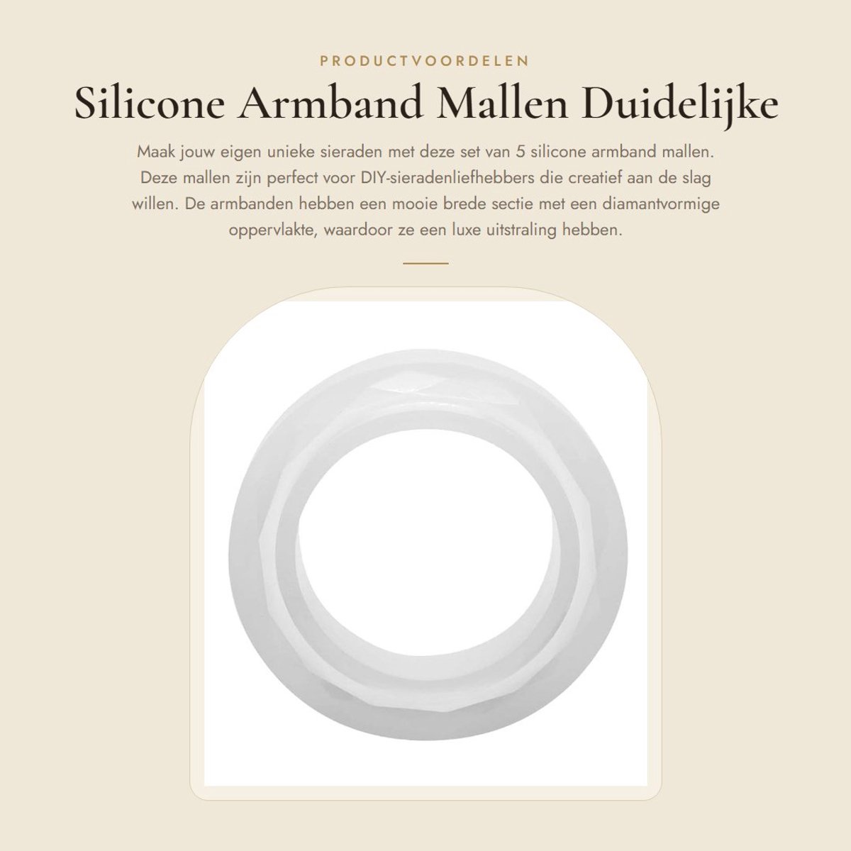 Dailygoods- Armband Siliconen - 5 Stuks - DIY Armband Maken - Flexibel en Schokbestendig - Diamantvorm - Perfecte Gereedschappen