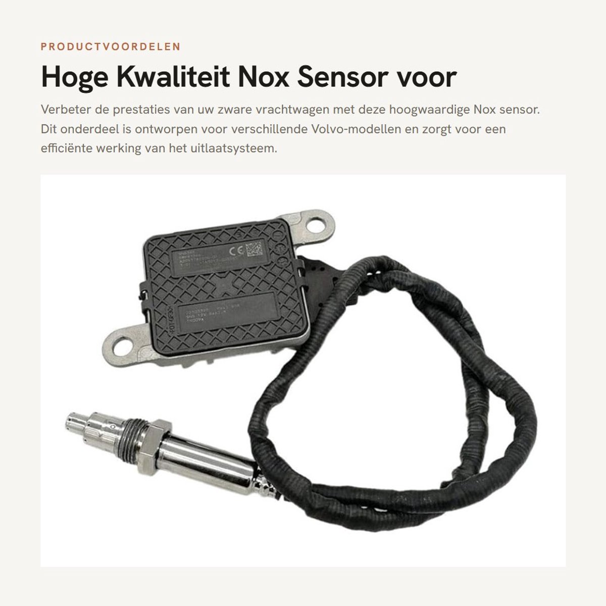 Dailygoods- Nox Sensor Hoge Kwaliteit - Geschikt voor Volvo - Onderdeelnummer 5WK97366 - Vrachtwagen VNL - 1 Jaar Garantie - Controleer Compatibiliteit - Uitlaatgas Sensor