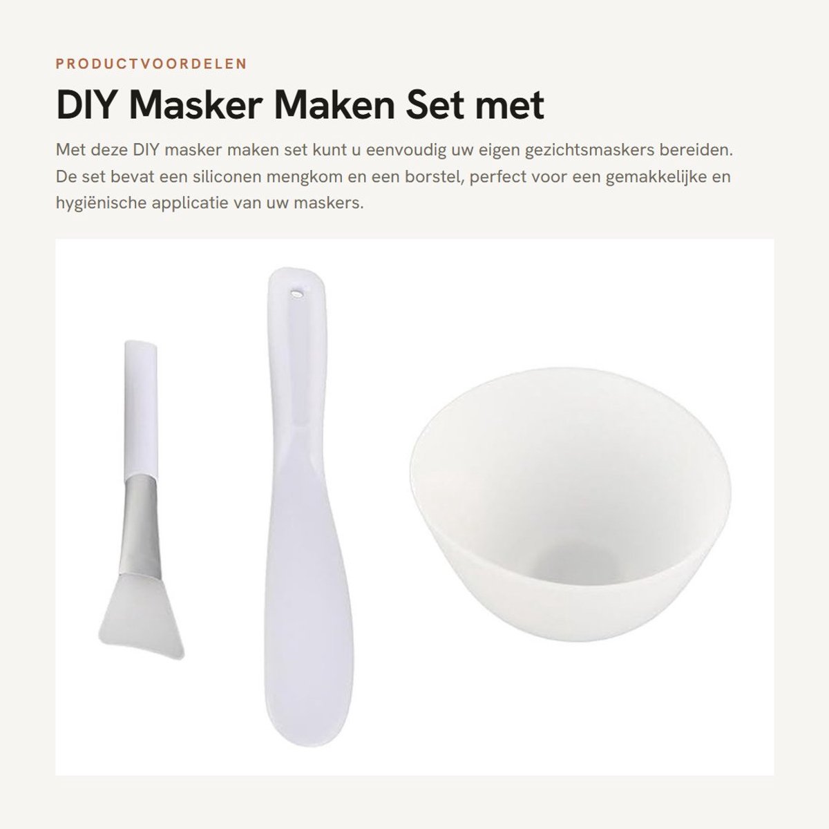 Dailygoods- Mengkom Set - Siliconen Maskermengkom - Gereedschapsset voor Huidverzorging - Eenvoudig te Reinigen - Lichtgewicht en Vouwbaar