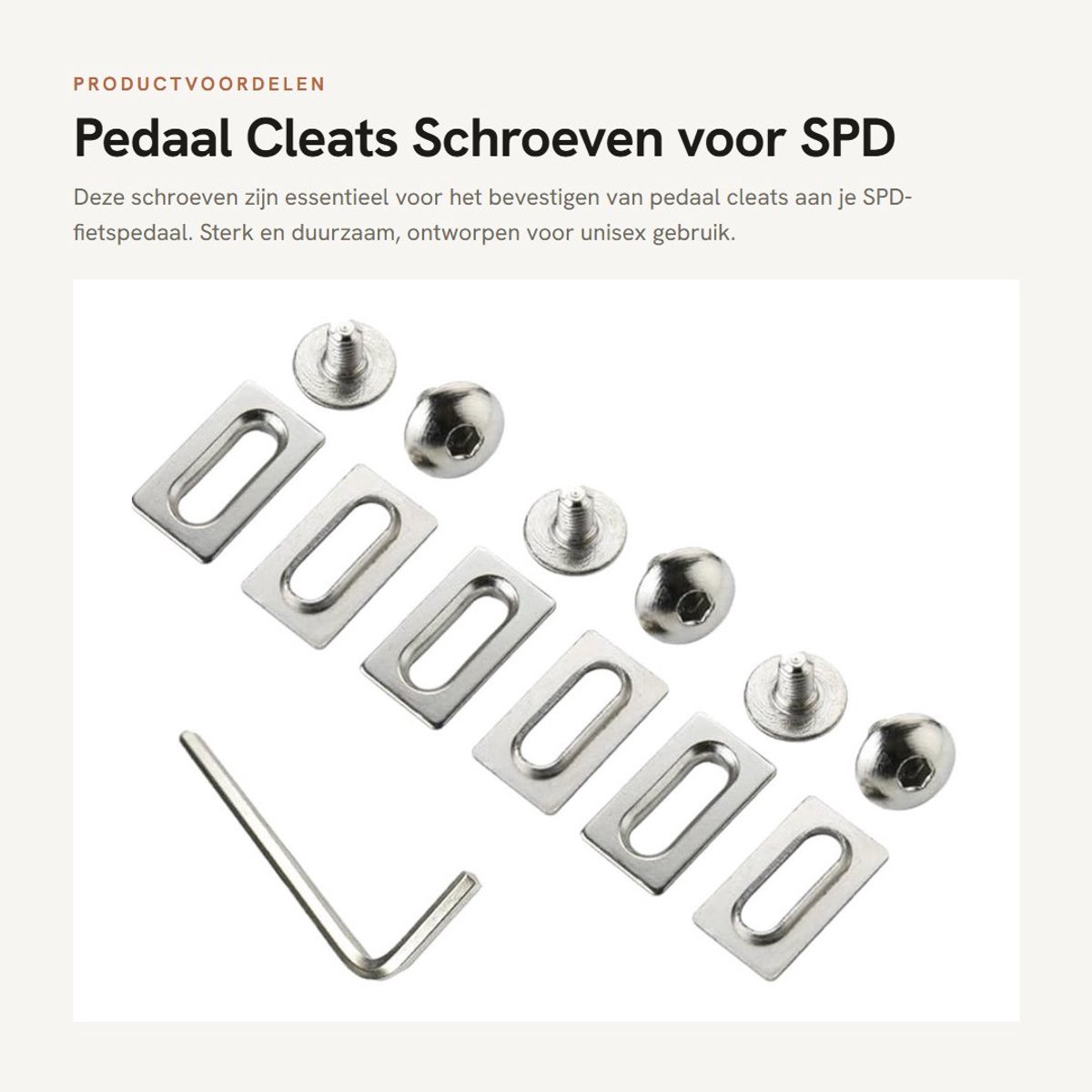 Dailygoods- Pedaal Cleats Schroeven - Pedaal Cleats Ringen - Schoenplaatjes SPD - Schroef Set - Afstandhouder - Sterk en Duurzaam
