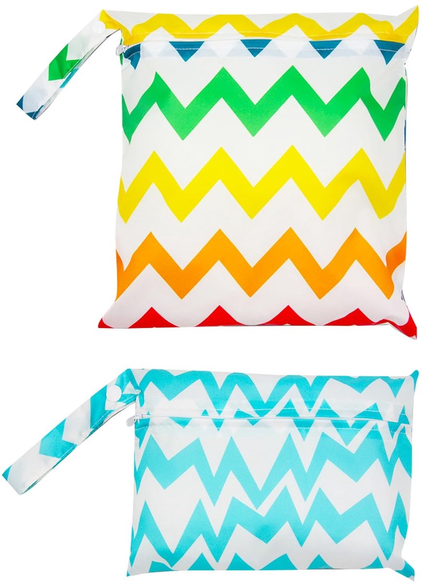 Dailygoods- Organizerzakken 2 stuks - Waterdichte Luiertassen - Herbruikbare Stof - Flexibele Maten 30/28 cm en 22/15 cm - Duurzaam Polyester - Inklapbaar voor Ruimtebesparing - Luiertas