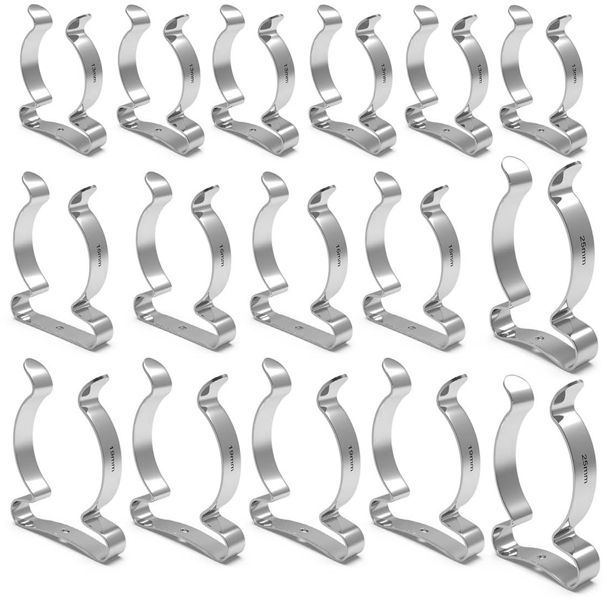 Dailygoods - 16 Stuks Gereedschapsveerklemmen voor Wandmontage