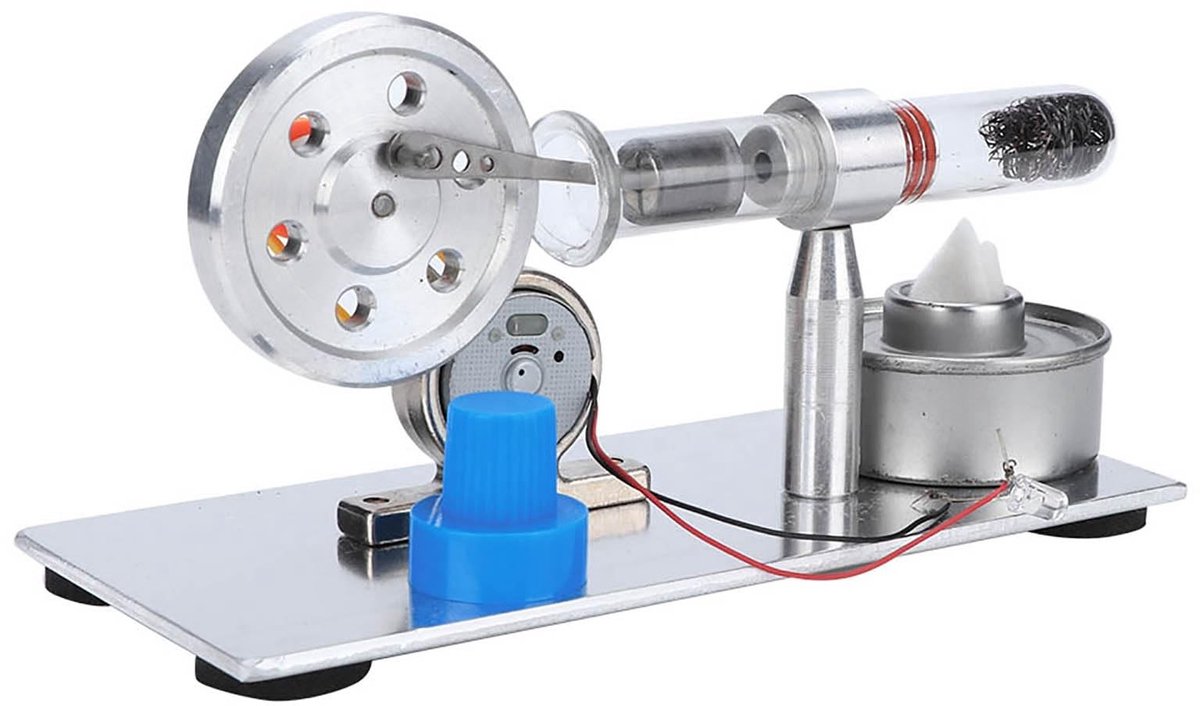 Dailygoods - Hands on Stirling Engine - Modelbouw - Educatief speelgoed - Miniatuur motor - Innovatief leren - Geschikt voor kinderen - 1 cm