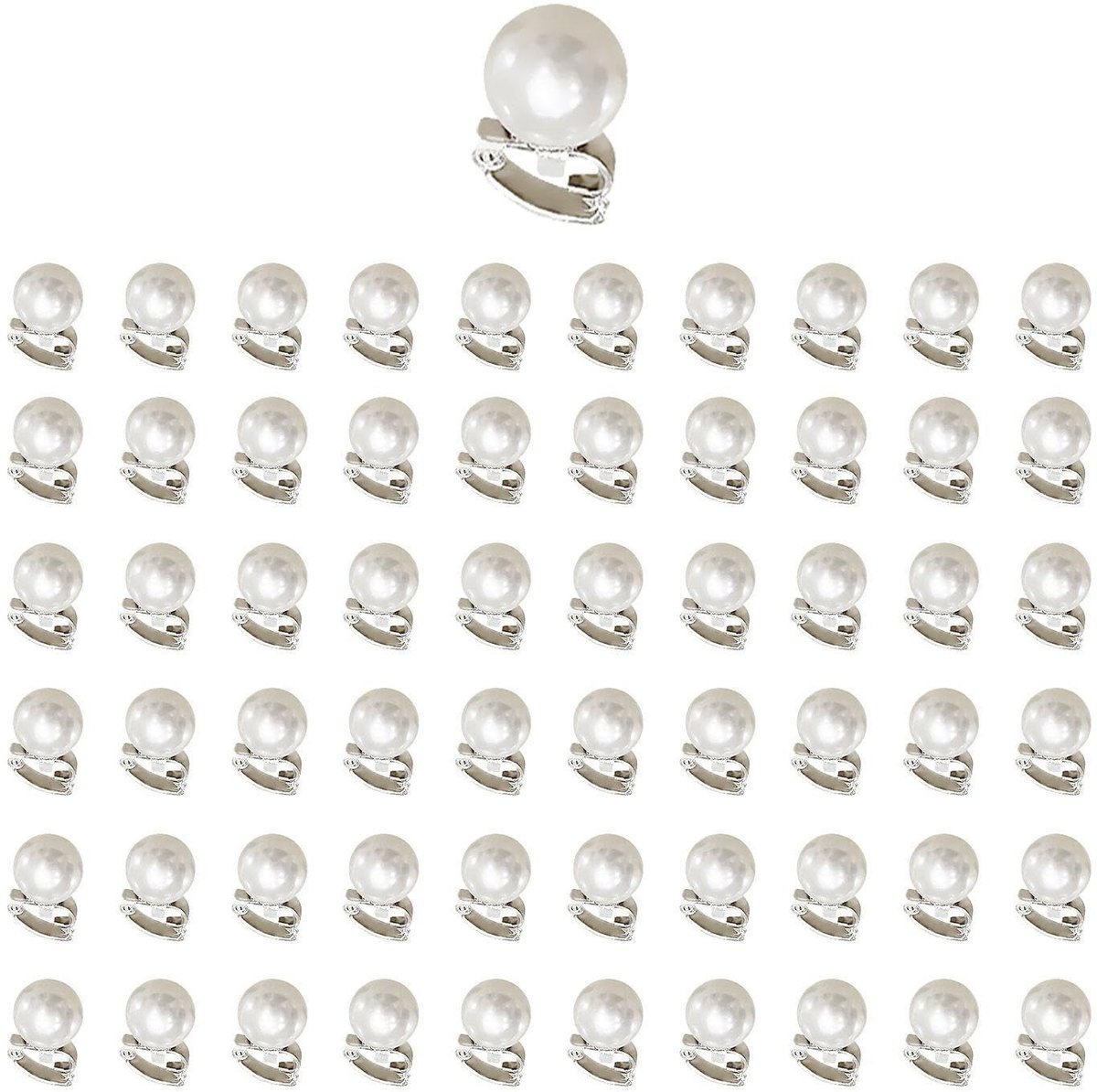 Dailygoods- Parelhaarklemmen 60 Stuks - Imitatieparels - Haaraccessoires - Bruiloftsclips - Lichtgewicht - Sterke Structuur - Haarspeldjes