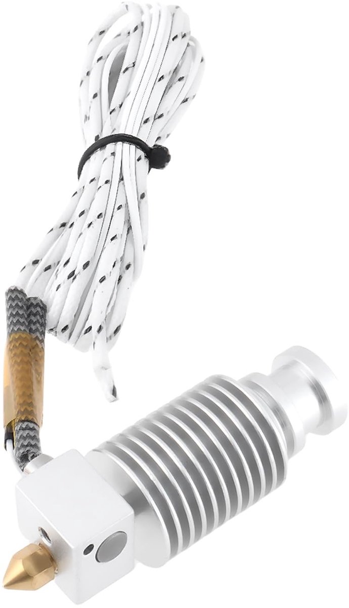 Dailygoods- Hotend 0,4 mm - 3D-printer Componenten - Compatibel met KP3S/KP5L/E3D V5/V6 - Verwarmingsstaaf - Temperatuurthermistor - Betrouwbare prestaties - Extruder