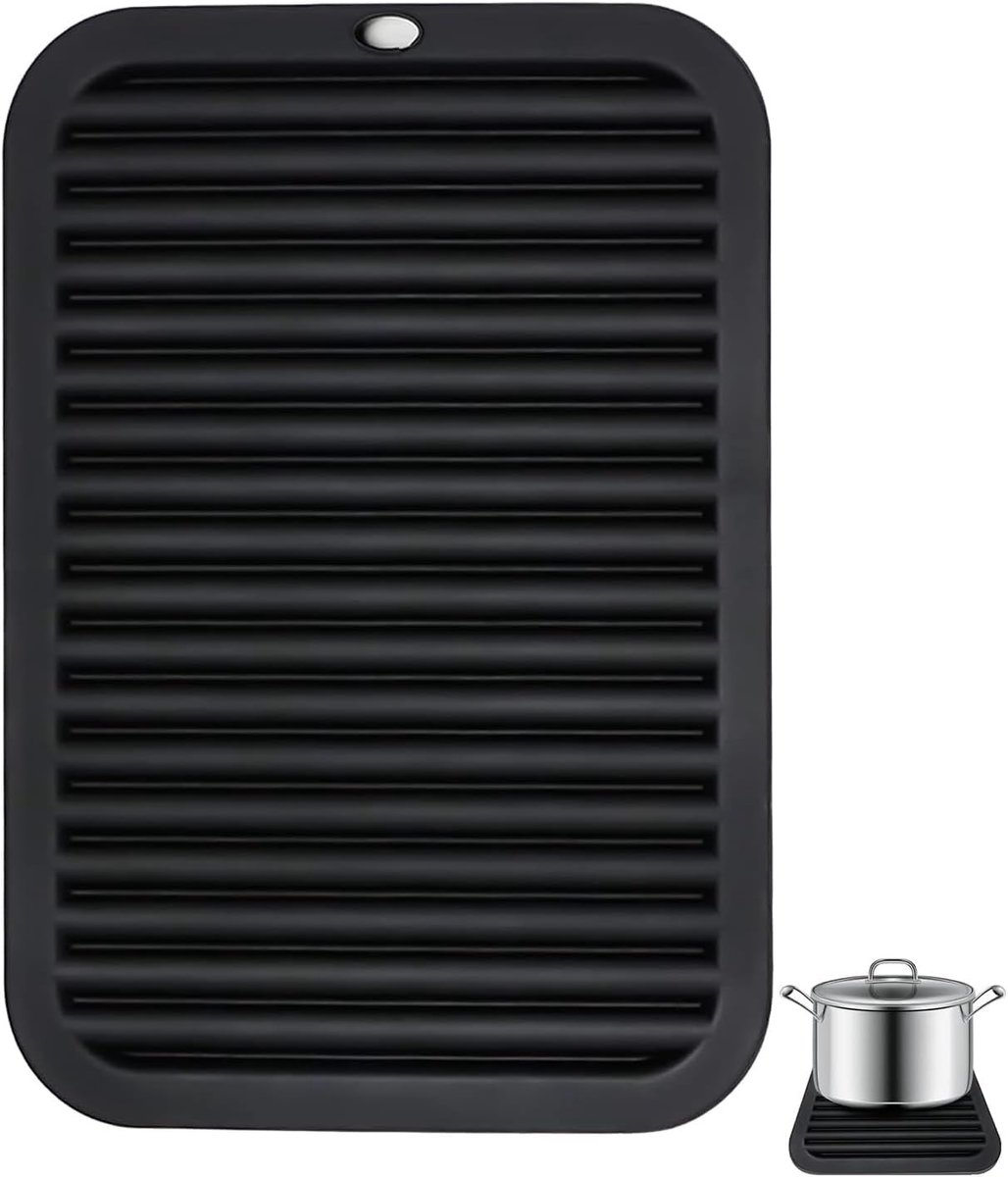 Dailygoods- Pannenonderzetters Hittebestendig - Afdruipmat - Siliconen - 30 x 23 cm - Voor Keuken - Milieuvriendelijk Materiaal