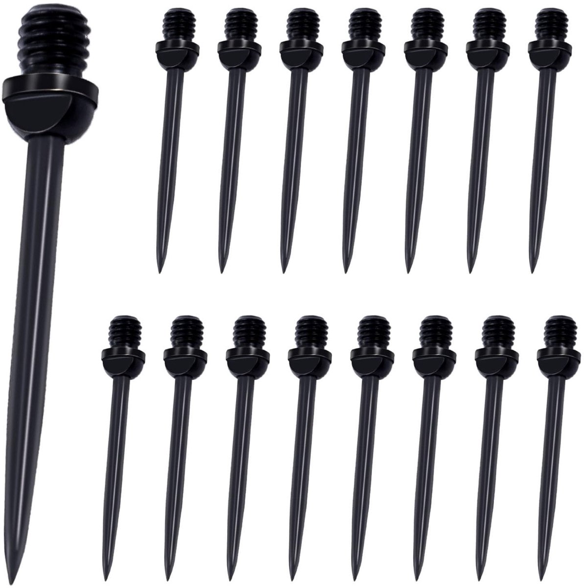 Dailygoods- Dartpunten Stalen Tips - Vervangbare Stalen Dartpunten - 2BA Schroefdraad - 16 Stuks - Hoogwaardig Staal - Duurzaam en Slagvast - Dartspitzen