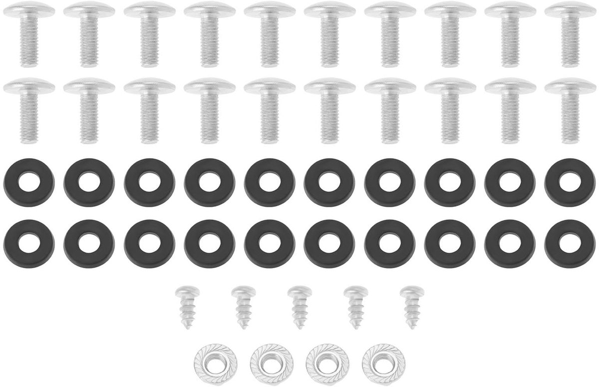 Dailygoods- Fitting Kit Perfecte Pasvorm - Bevestigingsset Schaduwdoek - Bevestigingsset WC - Vervangende Bouten - Rubber Washers - Schokbestendig Materiaal