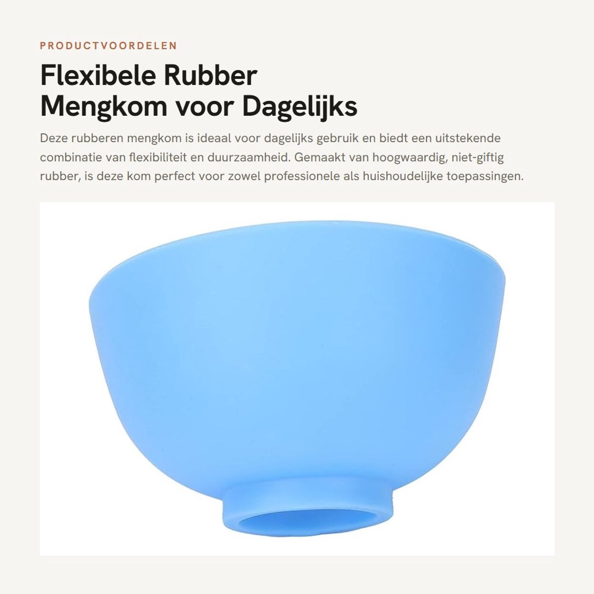Dailygoods- Mengkom Flexibel - Rubbermateriaal - Duurzaam - Antiaanbaklaag - Lichtgewicht - Voor Tandheelkunde - Tandmengkom