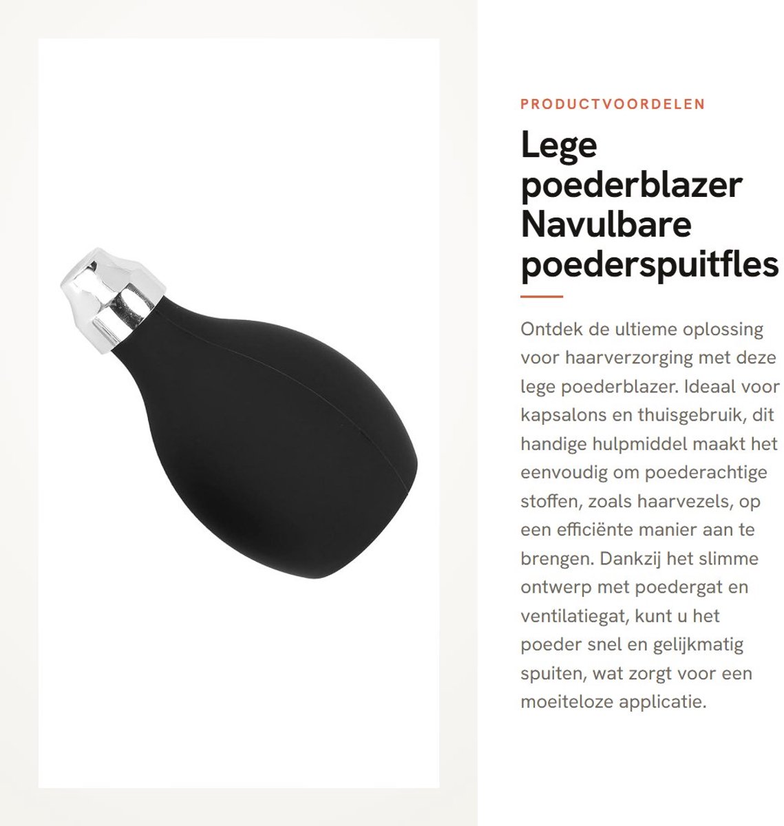 Dailygoods- Poederblazer - Navulbare Siliconen - Draagbare Poederspuitfles - Voor Kapsalons - Lichtgewicht - Hoogwaardige Duurzaamheid - Poederspuit