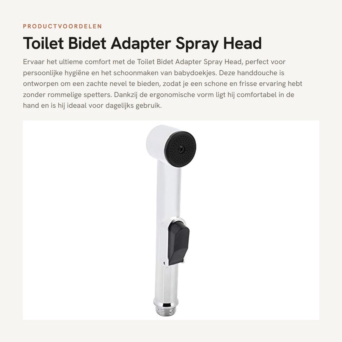 Dailygoods - Toilet Bidet Adapter Spray Head - Handdouche - Comfortabel en ergonomisch - Zwart - Persoonlijke hygiëne - Geschikt voor babyverzorging -...