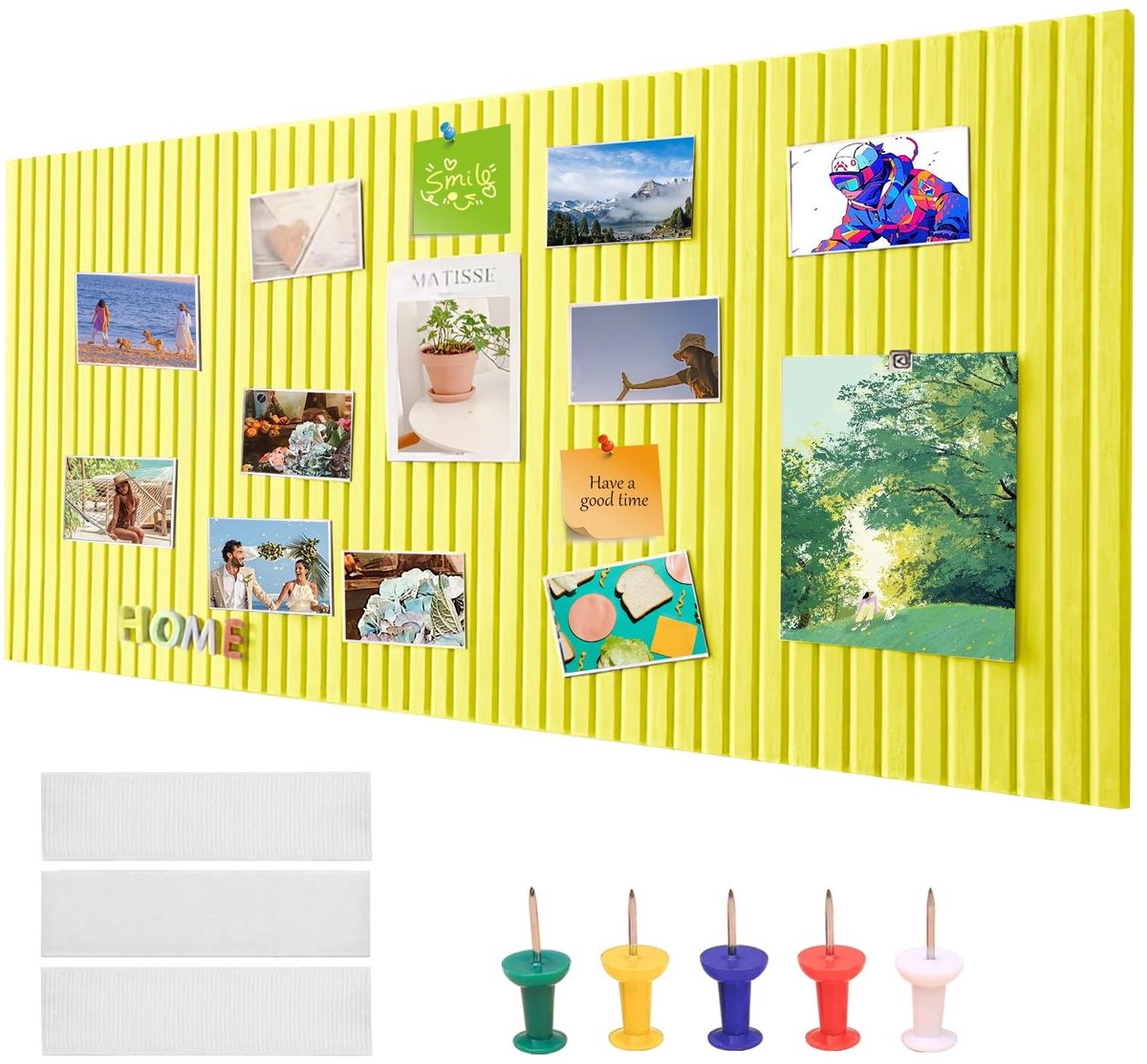 Dailygoods- Kurkbord 60 x 40 cm - Groot - Zelfklevend - Vilt - 0,9 cm dik - Ideaal voor foto's/notities - Prikbord