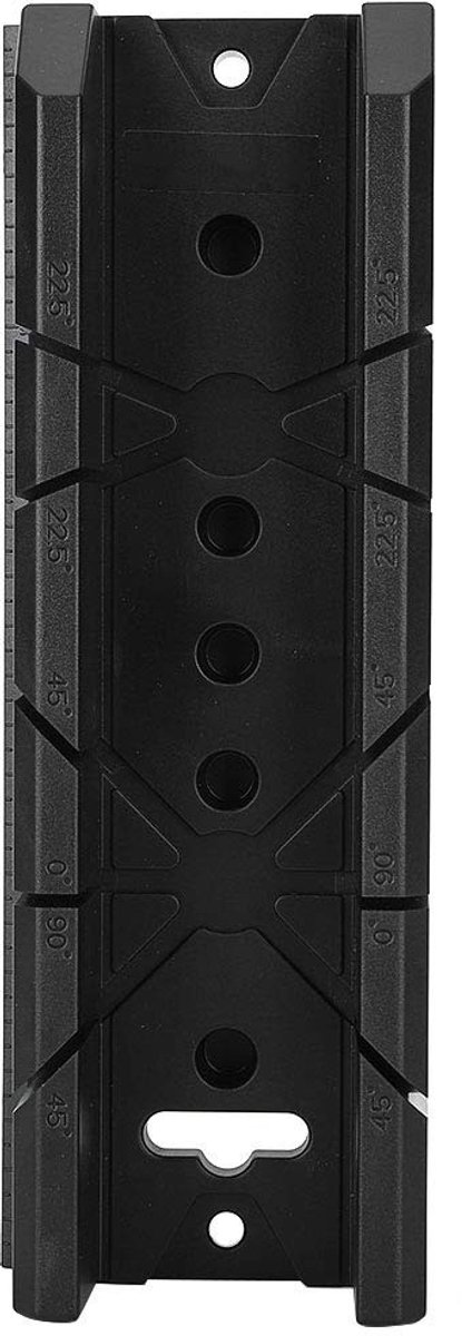 Dailygoods- Verstekzaagdoos Lichtgewicht - Snijhoek 0/22,5/45/90 - Hoogwaardig ABS - Antikras - Eenvoudig te bevestigen - Slijtvast - Zaagbak