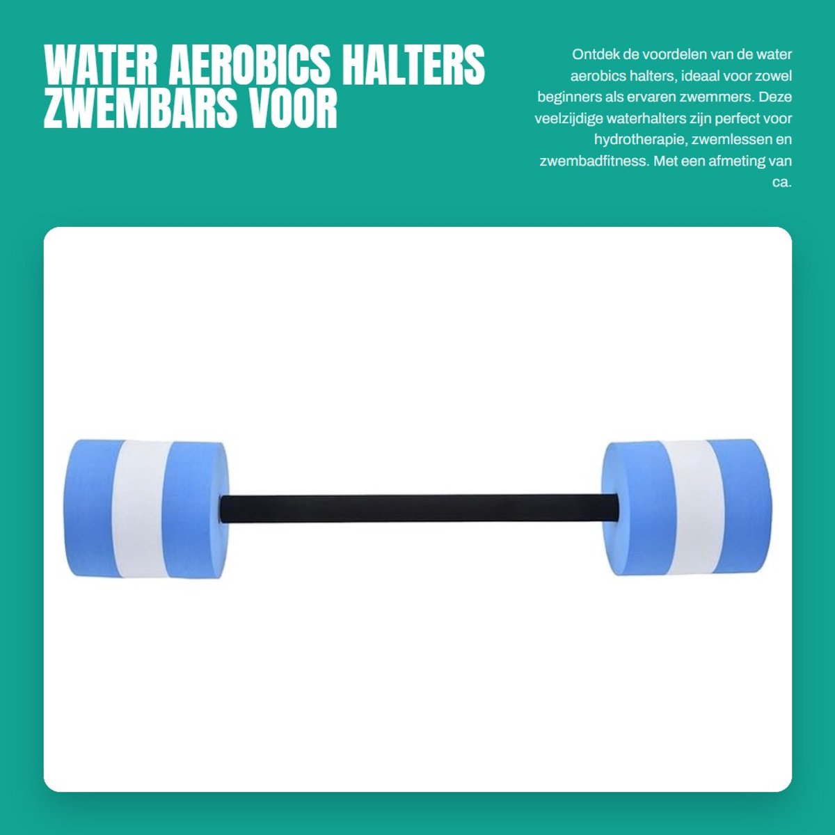 Dailygoods- Zwembad Halters Waterdicht - Waterhalter - EVA - Aerobics - Hydrotherapie - Revalidatie - 74 x 15 cm