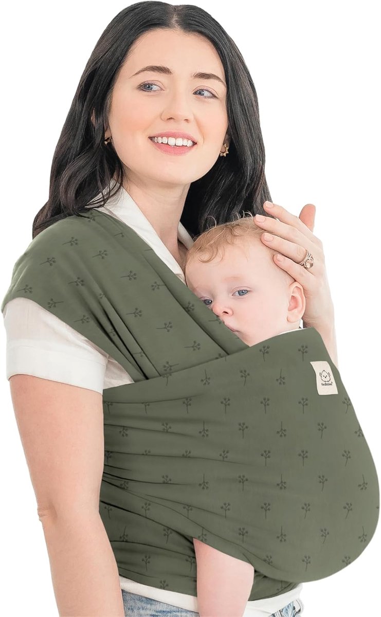 Ademende babydraagzak voor pasgeborenen, lichtgewicht en handsfree met 3 draagposities.