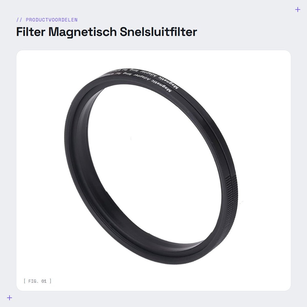 Dailygoods- Filter Magnetische Omzetting - 67MM Ring - Aluminiumlegering - Erosiebestendig - Valbestendig - Naadloze Pasvorm - Camera Filter