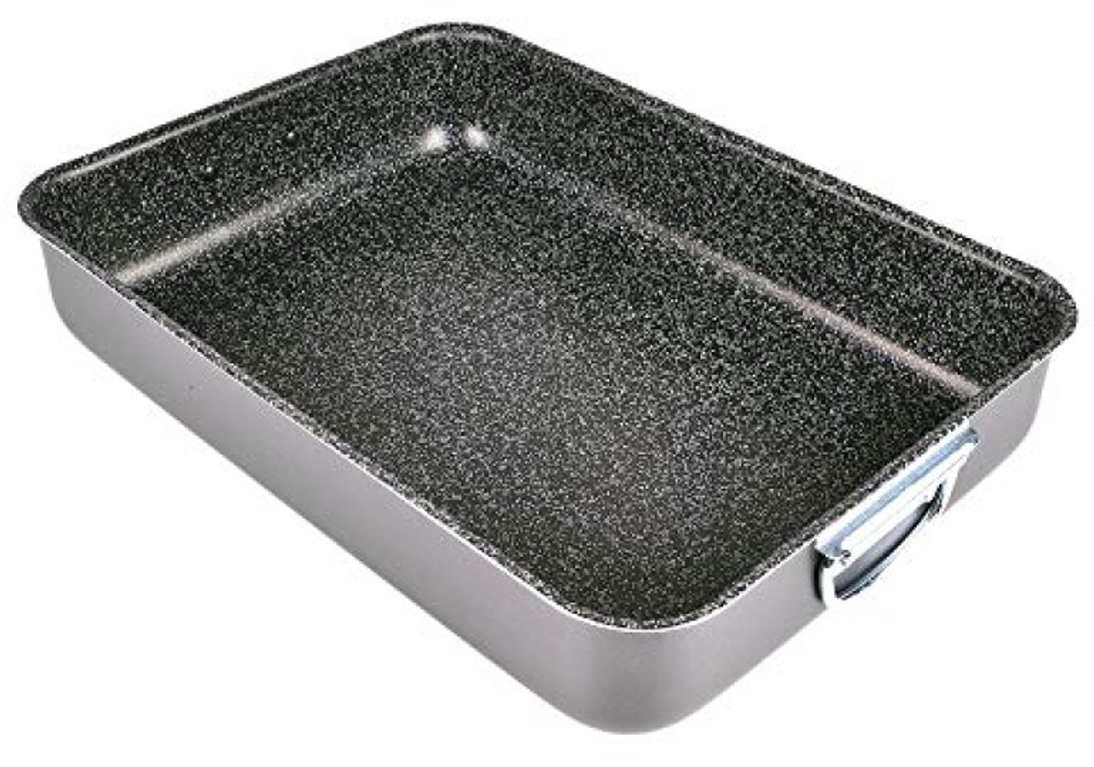 Lasagnevorm 25 x 18 cm - Aluminium ovenschaal met antiaanbaklaag - Zwart - Ovenbestendig
