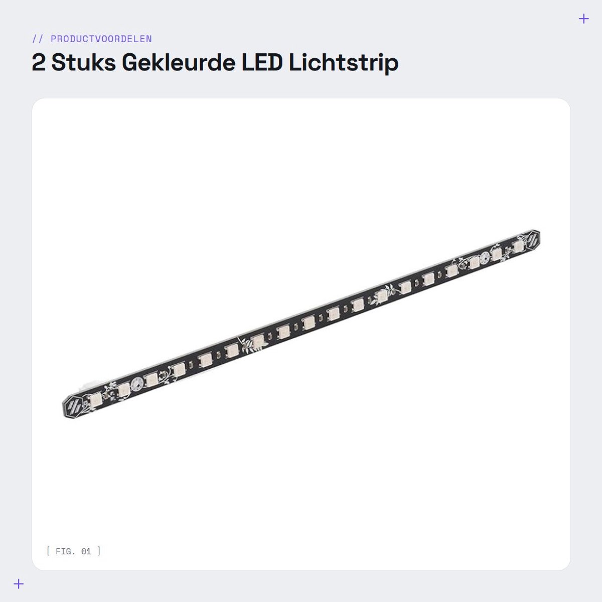 Dailygoods- LED Strip 270mm - 3D-printer LED-lichtstrip - WS2812B Kralen - Gekleurde Verlichting - DC5V - Duurzaam en Betrouwbaar - Lichtbalk