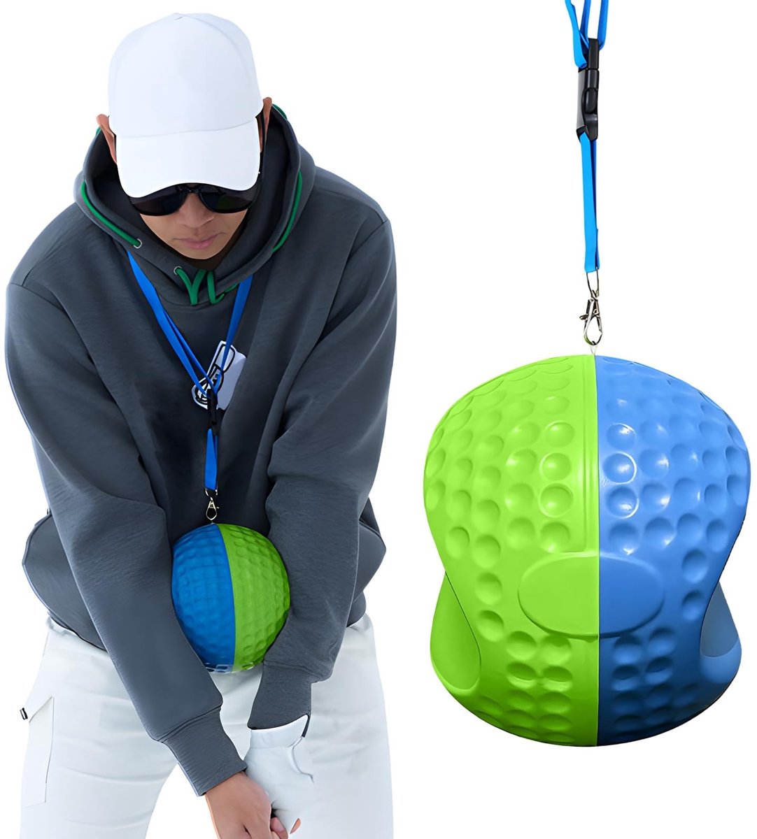 Dailygoods- Golfzwaaitrainer Draagbaar - Houdingscorrectie - Bewegingscorrectie - Lichtgewicht - Draagkoord - Ideaal voor beginners - Golftrainer