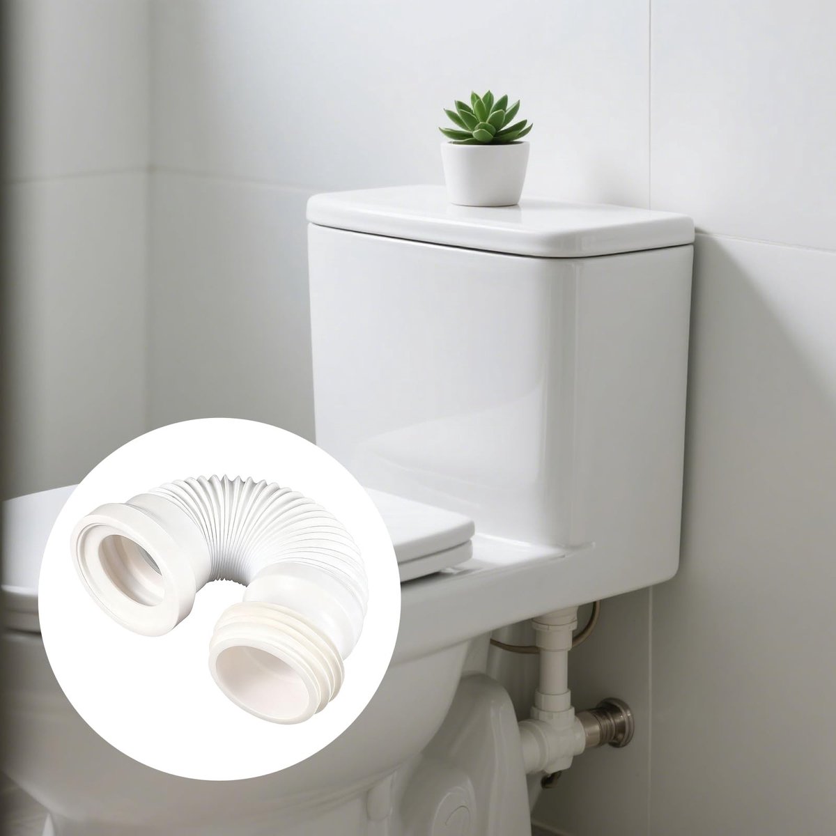 Dailygoods- WC-aansluitpijp instelbare lengte 110/130 mm - toilet