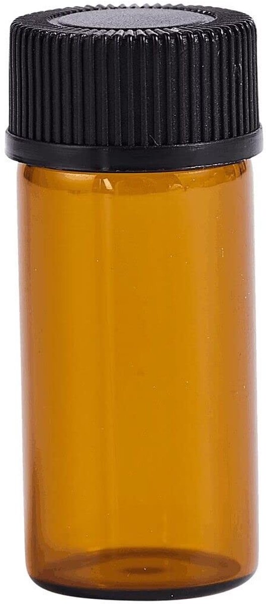 Dailygoods- Glazen Fles 3 ml - Set van 100 Stuks - Met Zwarte Dop