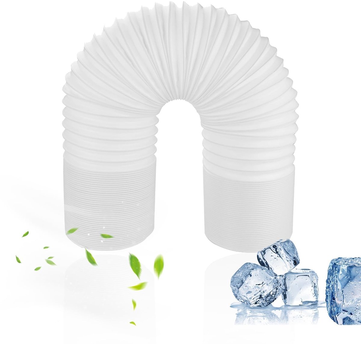 Dailygoods- Airconditioningslang 3 meter - Afvoerslang - Diameter 130 mm - Opvouwbaar - Rekbaar - Hoogwaardig PP/staaldraad