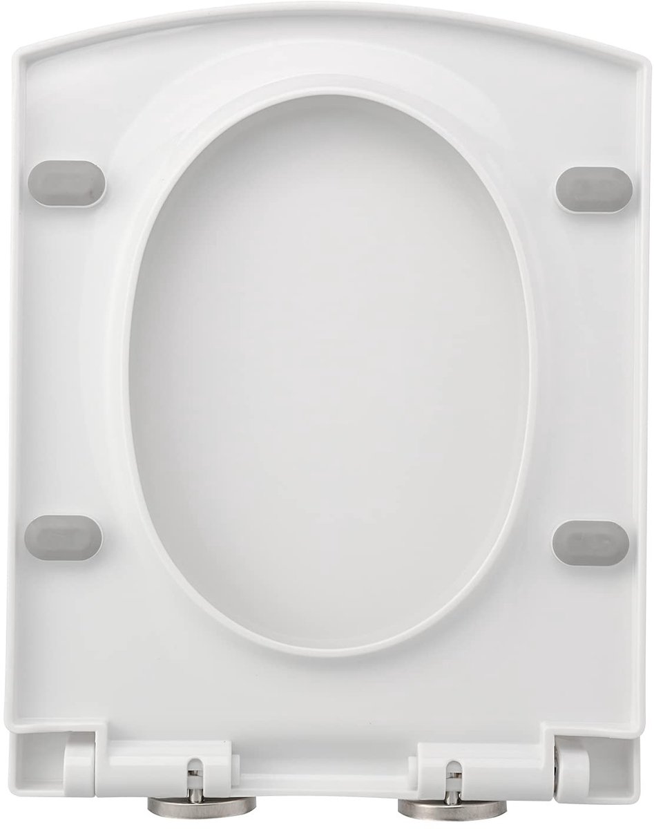 Dailygoods- Toiletzitting Softclose - Rechthoekig Type - Dikker Dempen - Afneembaar - PP Materiaal - Past op Normale Toiletkommen - Toiletbril