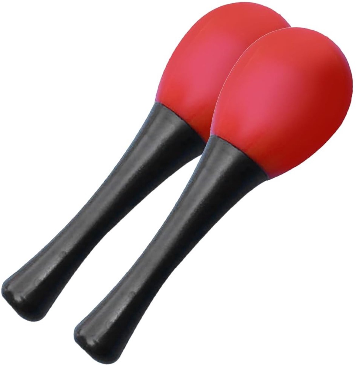 Dailygoods- Maracas Ovaal - Set van 2 - Percussie-instrumenten - Eierstrooiers - Geschikt voor scholen - Rood - Percussieinstrumenten