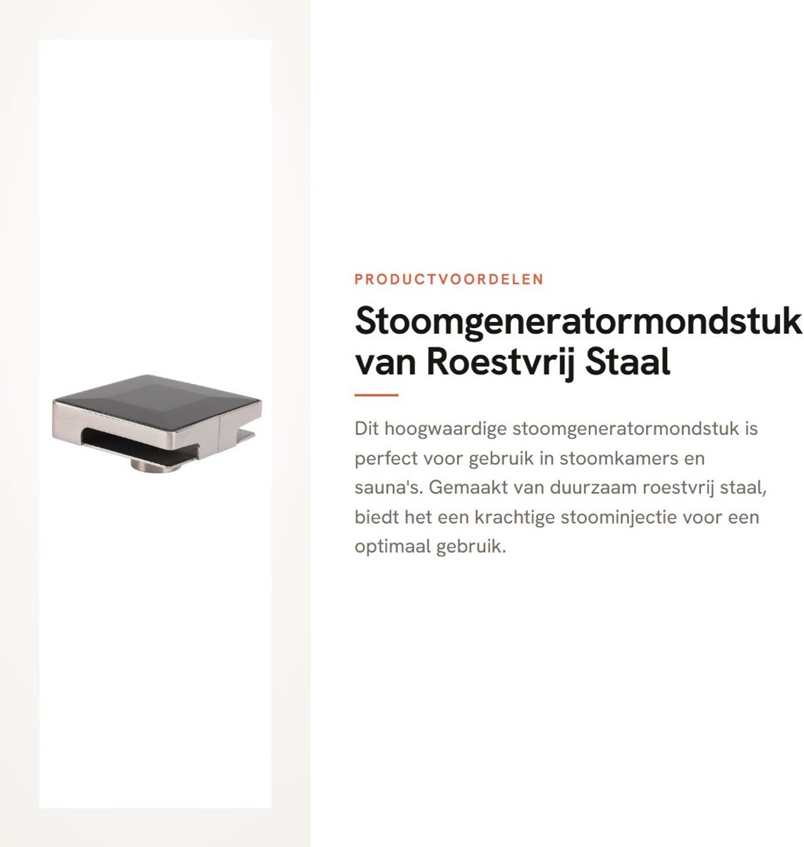 Dailygoods- Stoomgeneratormondstuk Roestvrij Staal - Gelijkmatige Stoomverdeling - Aromatherapiefunctie - Duurzaam - Voor Saunaruimte - Krachtige Stoominjectie - Stoomuitlaat