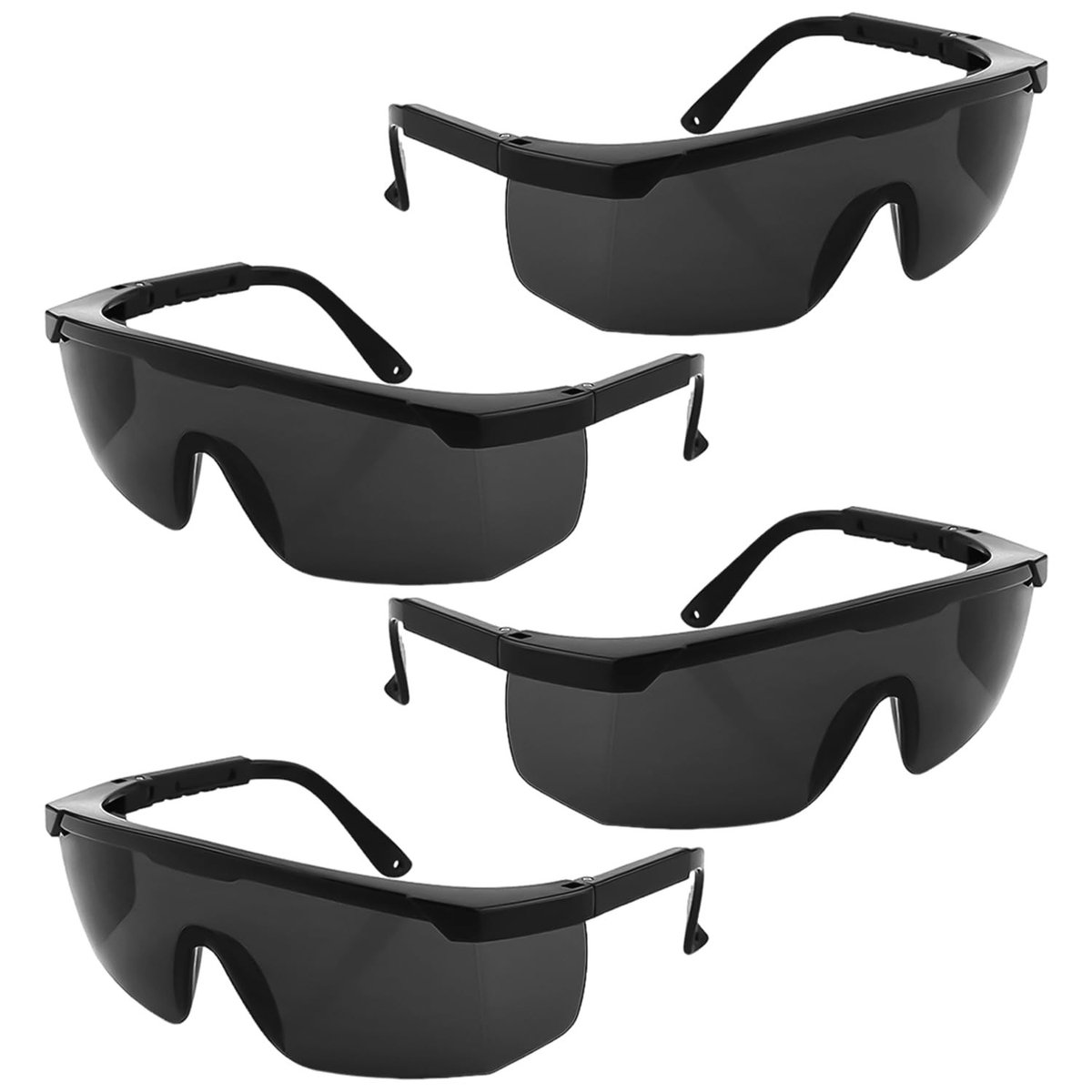 Dailygoods- Zonnebril - Beschermende Bril - Telescopische Beugel - Lichtgewicht - Duurzaam - Geschikt Voor Schoonheidssalons - Set Van 4 - Beschermbril