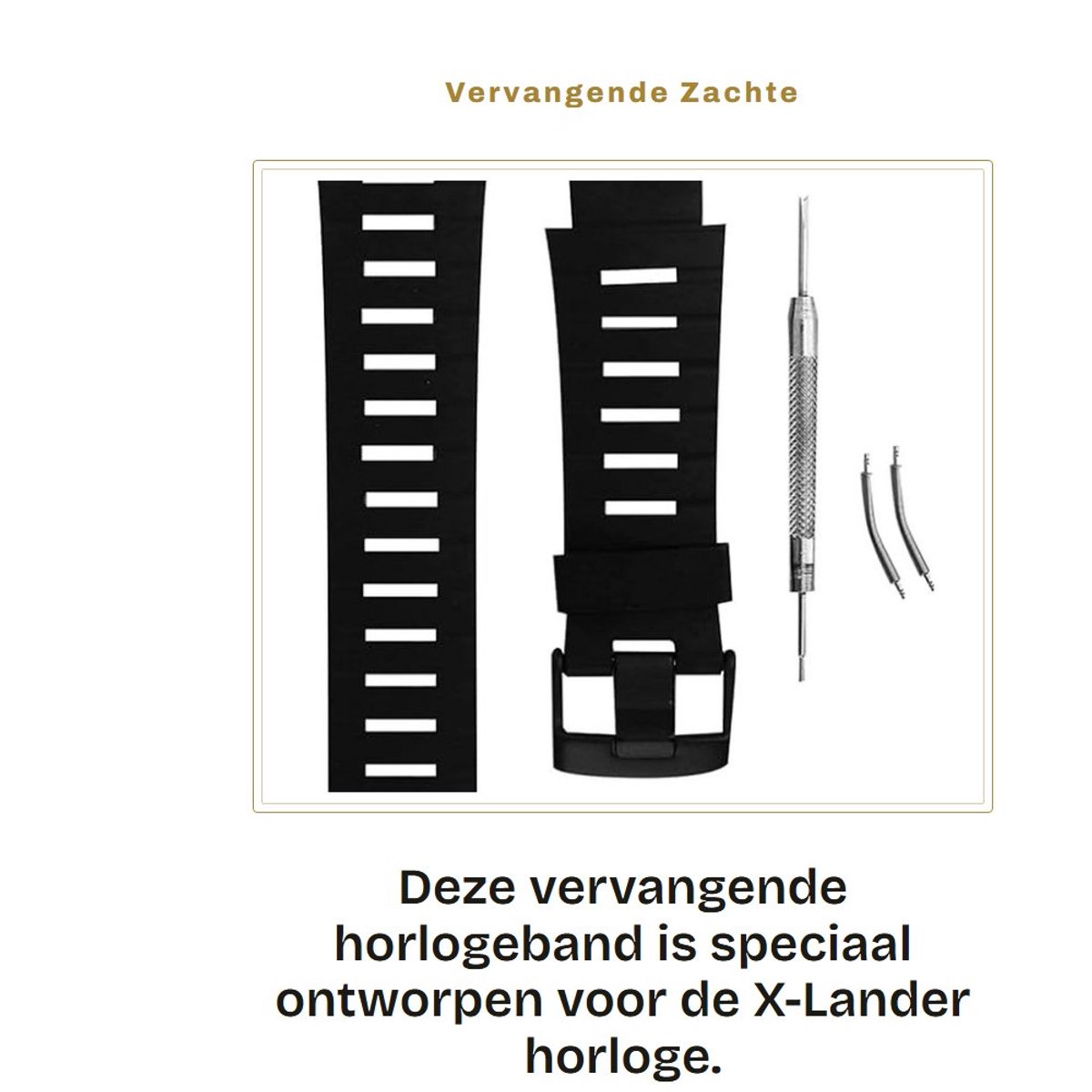 Dailygoods- Horlogeband Vervangend - Zacht Rubber - Geschikt voor SUUNTO X-LANDER - Slijtvaste Polsband - Eenvoudig Aansluiten - Elegant Uiterlijk