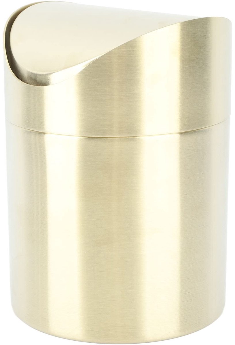 Dailygoods- Prullenbak Mini - Roestvrij Staal - Afvalbakje Aanrecht - Compact - Lichtgewicht - 16.8x12cm - Antivingerafdruk - Afvalbak
