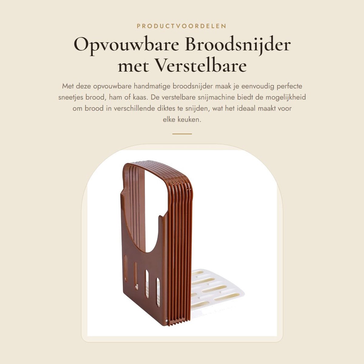 Dailygoods- Broodsnijder opvouwbaar - Verstelbare Snijmachine - Antislip - 5 Lagen - Voor Brood/Ham/Kaas - Eenvoudig te Bedienen