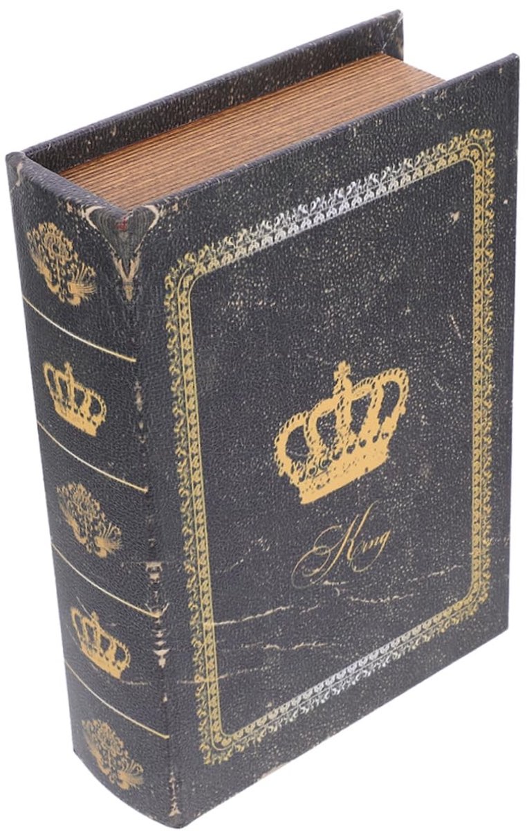 Dailygoods- Sieradenbox Vintage Stijl - Decoratief Boek - Houten Opbergbox - Antieke Boekenkast - Uniek Interieur - Grote Decoratie - Decoratieve Boek