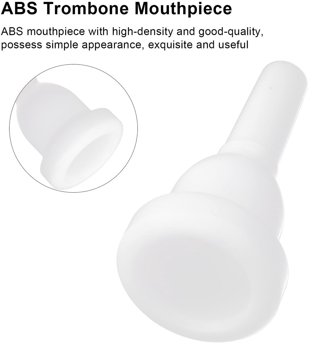 Dailygoods- Mondstuk Zacht - ABS Mondstuk - Trombone Mondstuk - Professioneel - Hoge Dichtheid - Glanzend Ontwerp - Trombonemondstuk