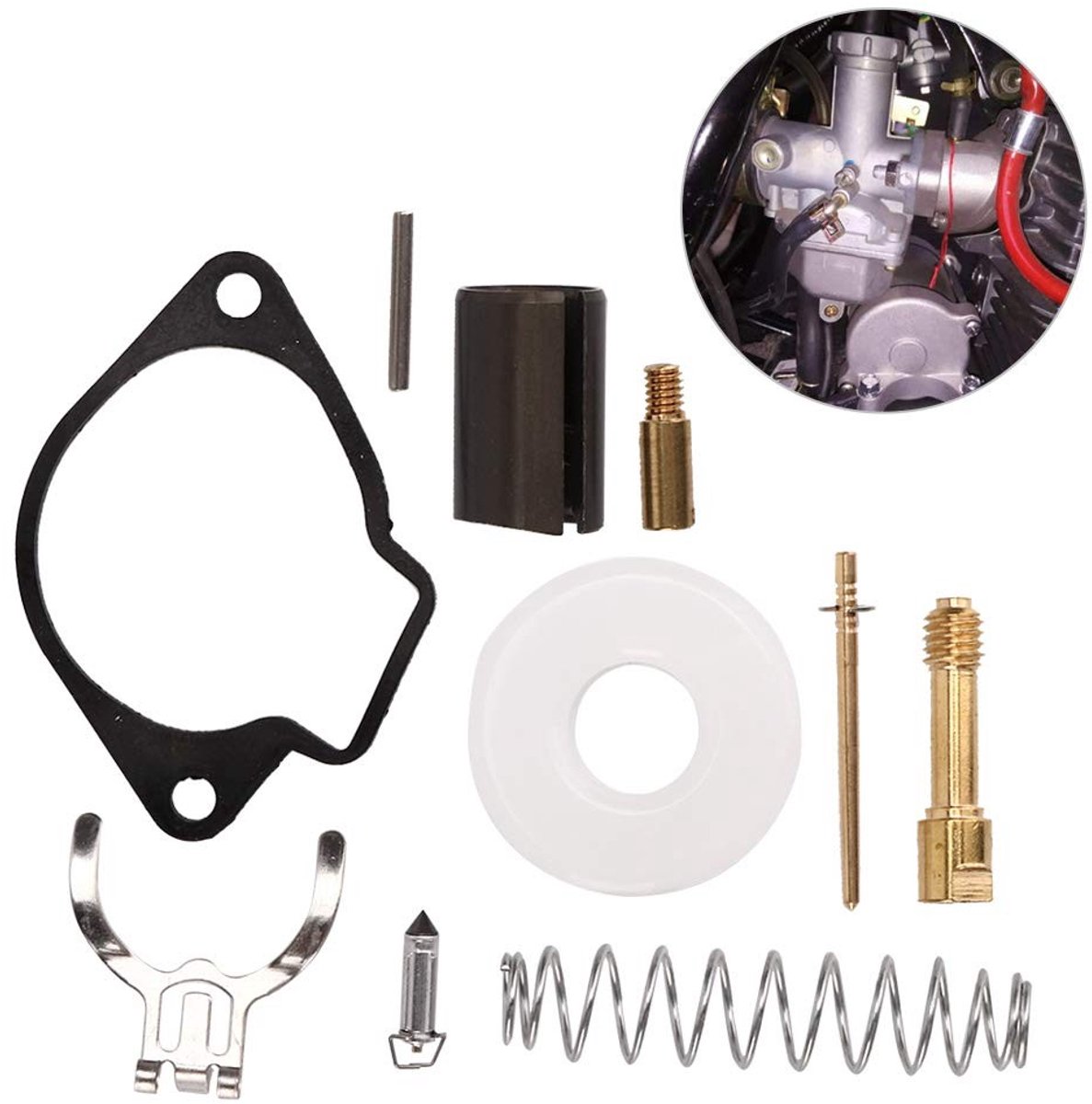Dailygoods- Carburateur Reparatieset Hoogwaardig Roestvrij Staal - Complete Set - Eenvoudige Installatie - Geschikt voor 2 Takt Mini Moto - Duurzaam - Betrouwbaar