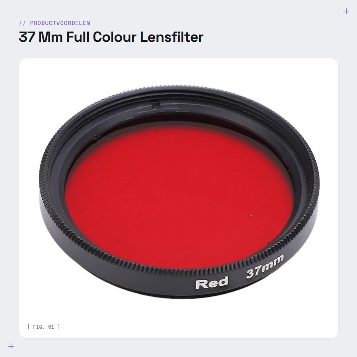 Dailygoods- Lensfilter 37 Mm - Gekleurd Filter voor Spiegelreflexcamera's - Camera-accessoires - Opbergdoos - Rood/Groen/Blauw/Oranje/Geel - Geschikt voor Fotografie