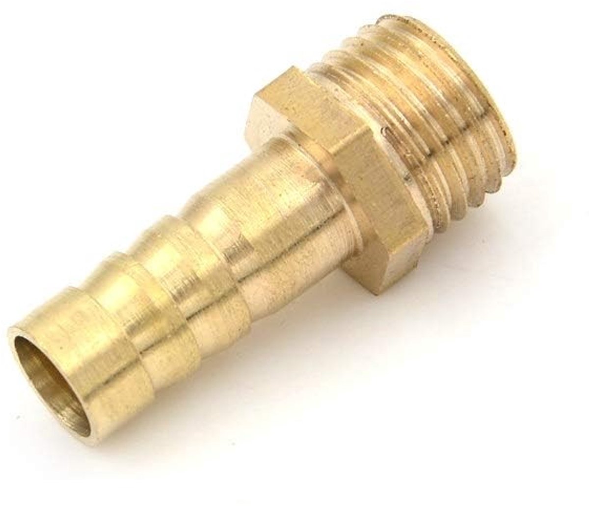 Dailygoods- Fitting Mannelijk BSP Schroefdraad - Slangconnector - Messing - 1/8 inch - 6 mm - Geschikt voor Lucht/Water/Gas