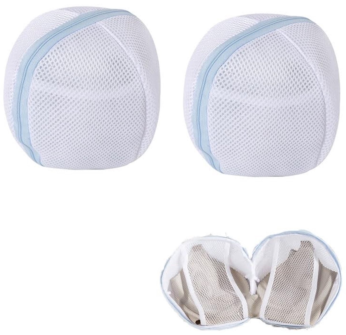 Dailygoods- Waszakken 2 stuks - Ondergoed Protector - Beha Bescherming - Duurzaam Polyester - Hoogwaardige Rits - Drie Lagen Vezels - Waszak