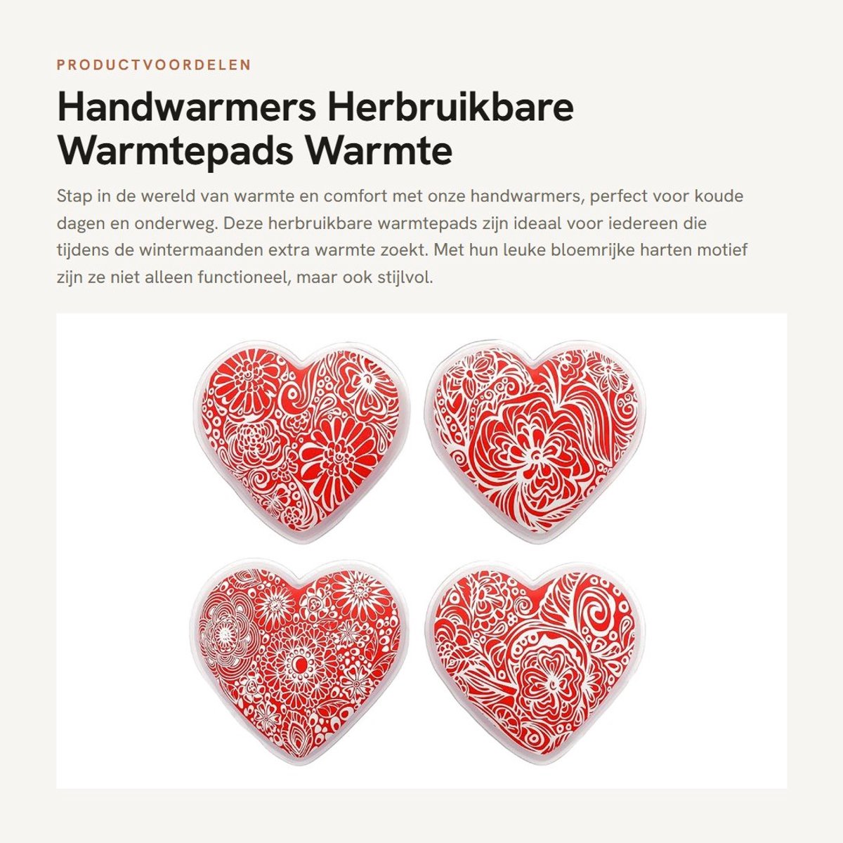 Dailygoods- Handwarmers Oplaadbaar - Herbruikbare Warmtezakjes - Warmtepads - Lichtgewicht - Set van 4 - Zachte Hoes van 100% Kunststof