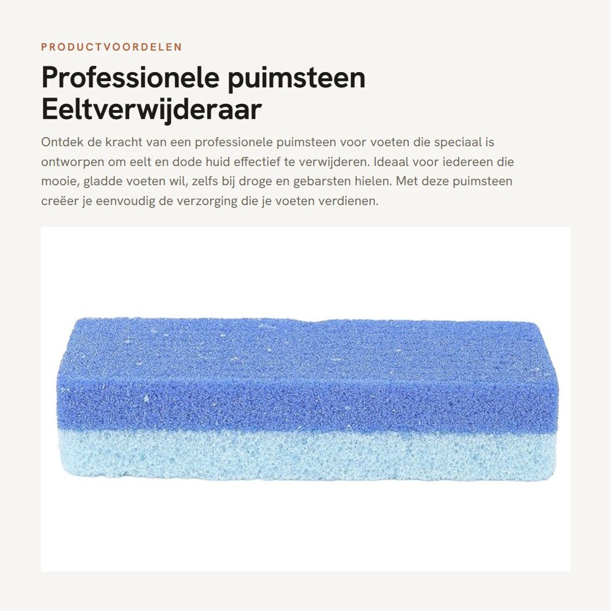 Dailygoods- Puimsteen Professionele Eeltverwijderaar - Huidexfoliërende Puimsteen - Gladmakende Puimsteen - Duurzaam Pedicure Gereedschap - Geschikt voor Harde Eelt